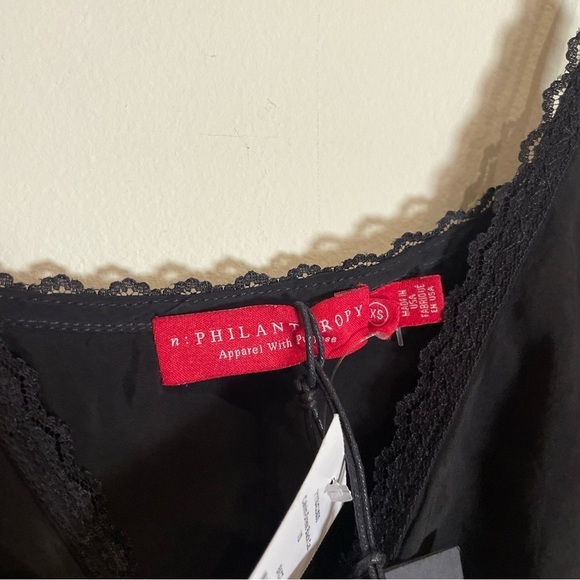 n:philanthropy 100% Cupro Black Calvin Slip Dress NWT XS - Picture 5 of 8